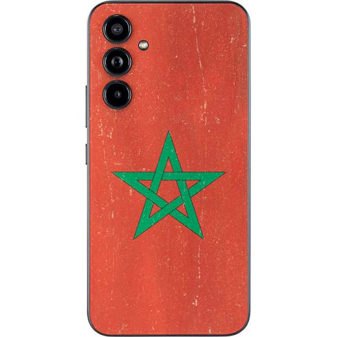Morocco Flag Distressed Galaxy A54 5G Skin